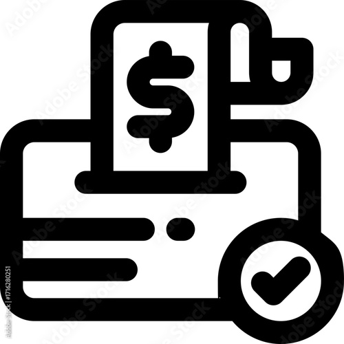 payment line icon. Clean and minimalist vector icon for websites, mobile apps, presentations, and logos. Fully scalable and customizable for any project.