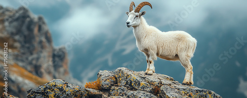 mountain goat on the mountain