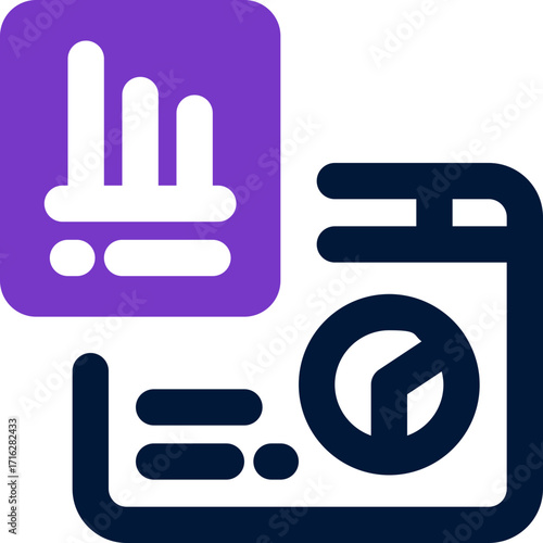 report duotone icon. Sleek and modern vector icon for websites, mobile apps, marketing materials, and corporate design. Fully scalable and ready to use.