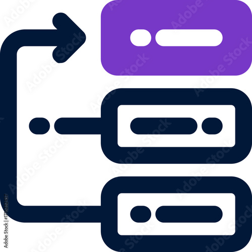 workflow duotone icon. Sleek and modern vector icon for websites, mobile apps, marketing materials, and corporate design. Fully scalable and ready to use.