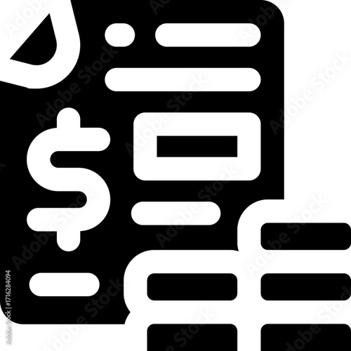investment glyph icon. Strong and solid vector icon for websites, mobile interfaces, presentations, and visual branding. High quality and easy to edit.