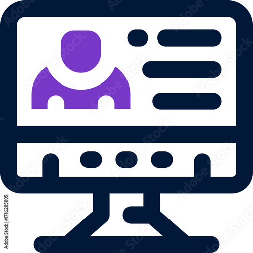 computer duotone icon. Sleek and modern vector icon for websites, mobile apps, marketing materials, and corporate design. Fully scalable and ready to use.