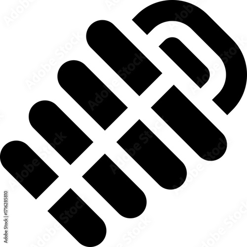 sleeping bag glyph icon. Strong and solid vector icon for websites, mobile interfaces, presentations, and visual branding. High quality and easy to edit.