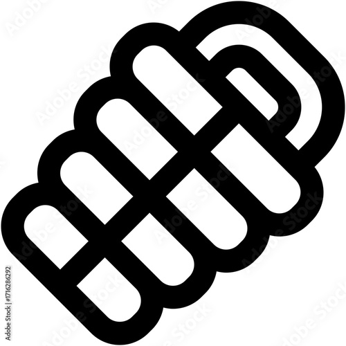 sleeping bag line icon. Clean and minimalist vector icon for websites, mobile apps, presentations, and logos. Fully scalable and customizable for any project.