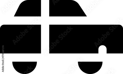 car glyph icon. Strong and solid vector icon for websites, mobile interfaces, presentations, and visual branding. High quality and easy to edit.