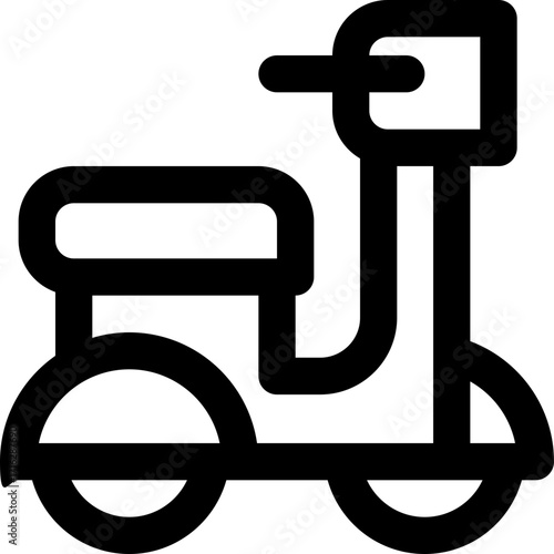scooter line icon. Clean and minimalist vector icon for websites, mobile apps, presentations, and logos. Fully scalable and customizable for any project.