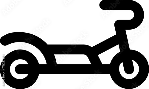 kick scooter line icon. Clean and minimalist vector icon for websites, mobile apps, presentations, and logos. Fully scalable and customizable for any project.