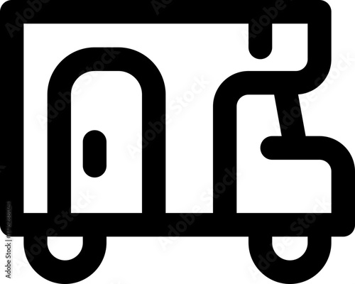 camper van line icon. Clean and minimalist vector icon for websites, mobile apps, presentations, and logos. Fully scalable and customizable for any project.