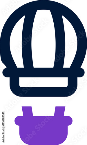 air balloon duotone icon. Sleek and modern vector icon for websites, mobile apps, marketing materials, and corporate design. Fully scalable and ready to use.