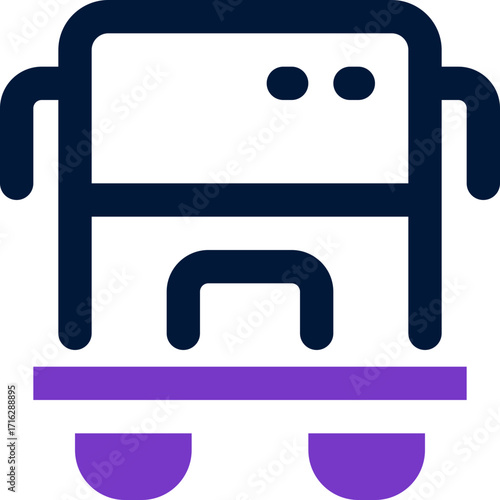 school bus duotone icon. Sleek and modern vector icon for websites, mobile apps, marketing materials, and corporate design. Fully scalable and ready to use.