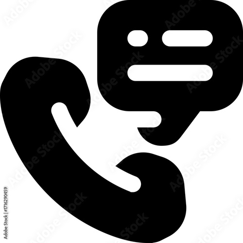phone call glyph icon. Strong and solid vector icon for websites, mobile interfaces, presentations, and visual branding. High quality and easy to edit.
