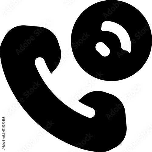 call glyph icon. Strong and solid vector icon for websites, mobile interfaces, presentations, and visual branding. High quality and easy to edit.