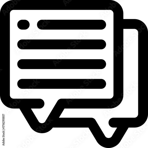 chat line icon. Clean and minimalist vector icon for websites, mobile apps, presentations, and logos. Fully scalable and customizable for any project.