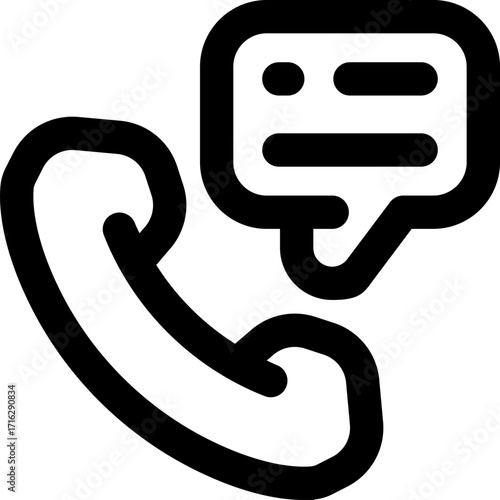 phone call line icon. Clean and minimalist vector icon for websites, mobile apps, presentations, and logos. Fully scalable and customizable for any project.