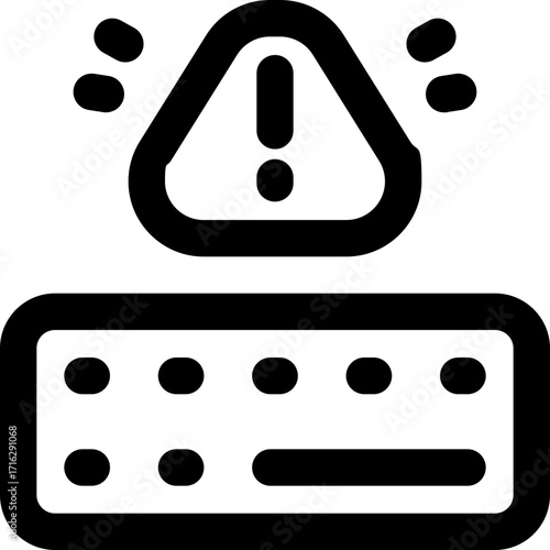 keyboard line icon. Clean and minimalist vector icon for websites, mobile apps, presentations, and logos. Fully scalable and customizable for any project.