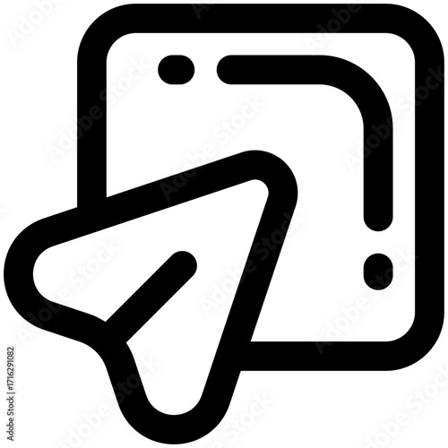 send line icon. Clean and minimalist vector icon for websites, mobile apps, presentations, and logos. Fully scalable and customizable for any project.