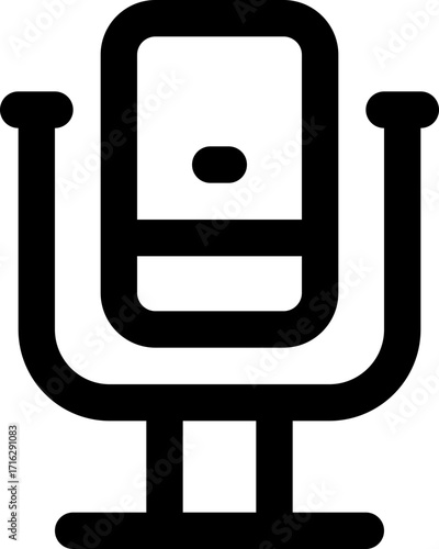microphone line icon. Clean and minimalist vector icon for websites, mobile apps, presentations, and logos. Fully scalable and customizable for any project.