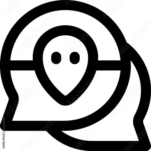 message location line icon. Clean and minimalist vector icon for websites, mobile apps, presentations, and logos. Fully scalable and customizable for any project.