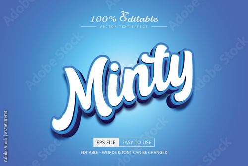 Minty editable text effect