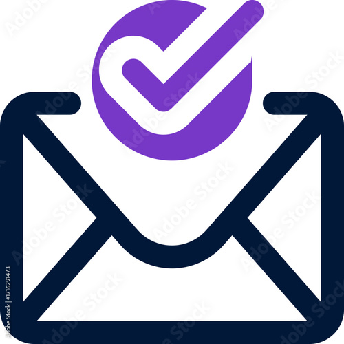 verified email duotone icon. Sleek and modern vector icon for websites, mobile apps, marketing materials, and corporate design. Fully scalable and ready to use.