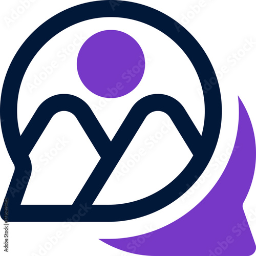 image chat duotone icon. Sleek and modern vector icon for websites, mobile apps, marketing materials, and corporate design. Fully scalable and ready to use.