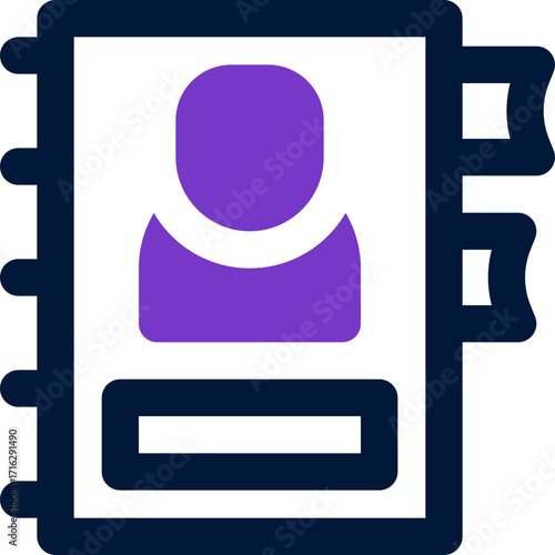 phone book duotone icon. Sleek and modern vector icon for websites, mobile apps, marketing materials, and corporate design. Fully scalable and ready to use.