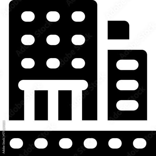 street glyph icon. Strong and solid vector icon for websites, mobile interfaces, presentations, and visual branding. High quality and easy to edit.