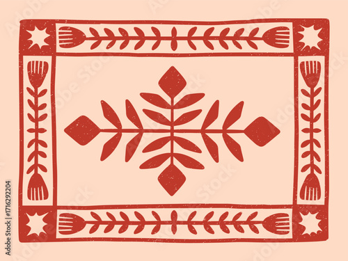 ornament ornate frame illustration pattern seamless floral flora leaf leaves folk