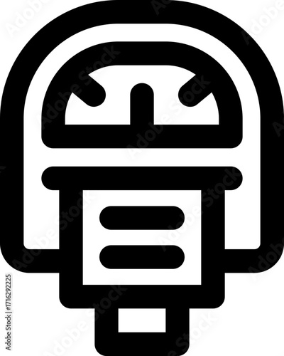 parking meter line icon. Clean and minimalist vector icon for websites, mobile apps, presentations, and logos. Fully scalable and customizable for any project.