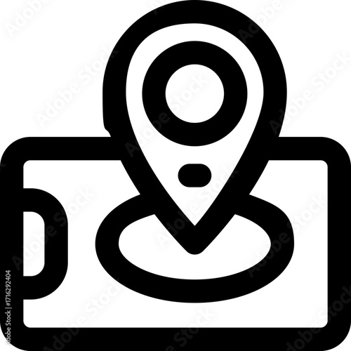 gps line icon. Clean and minimalist vector icon for websites, mobile apps, presentations, and logos. Fully scalable and customizable for any project.
