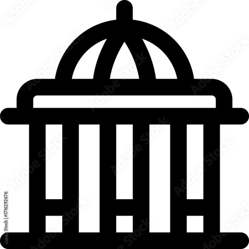 monument line icon. Clean and minimalist vector icon for websites, mobile apps, presentations, and logos. Fully scalable and customizable for any project.