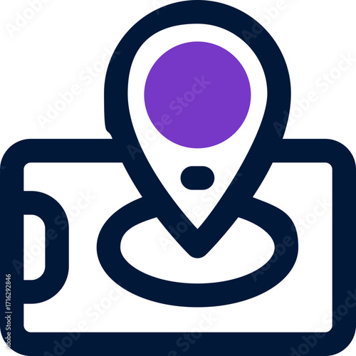 gps duotone icon. Sleek and modern vector icon for websites, mobile apps, marketing materials, and corporate design. Fully scalable and ready to use.