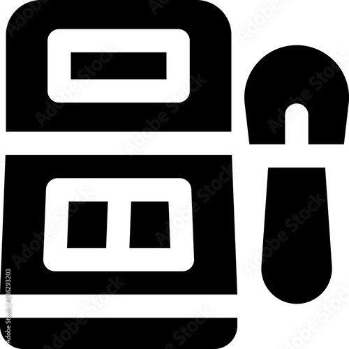 highlighter glyph icon. Strong and solid vector icon for websites, mobile interfaces, presentations, and visual branding. High quality and easy to edit.