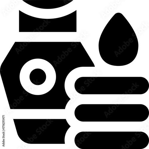 toner glyph icon. Strong and solid vector icon for websites, mobile interfaces, presentations, and visual branding. High quality and easy to edit.
