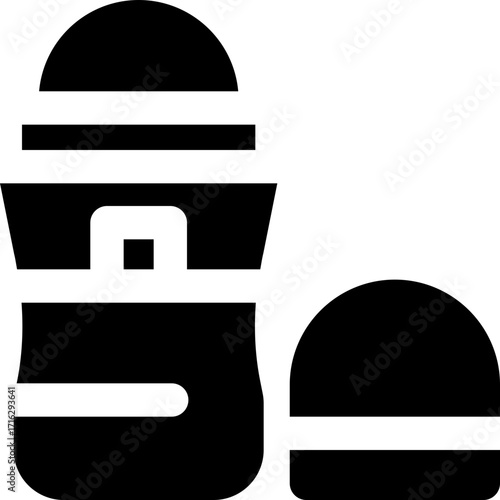 deodorant glyph icon. Strong and solid vector icon for websites, mobile interfaces, presentations, and visual branding. High quality and easy to edit.