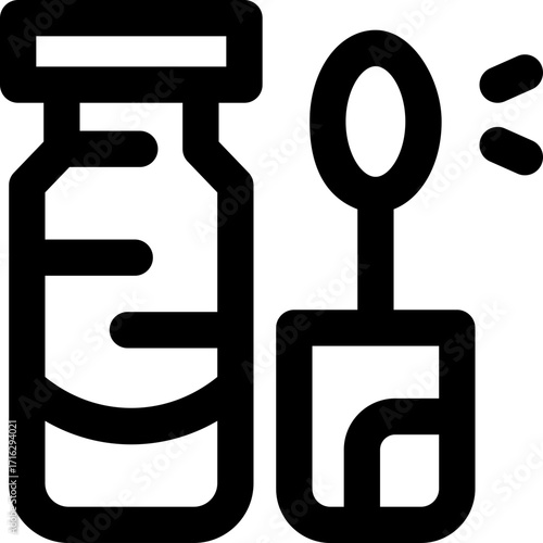 lip gloss line icon. Clean and minimalist vector icon for websites, mobile apps, presentations, and logos. Fully scalable and customizable for any project.