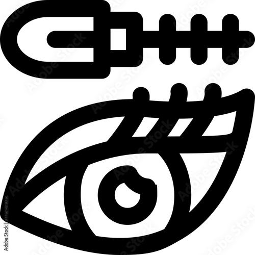 mascara line icon. Clean and minimalist vector icon for websites, mobile apps, presentations, and logos. Fully scalable and customizable for any project.