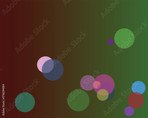 Abstract background with colorful circles of various sizes and opacity