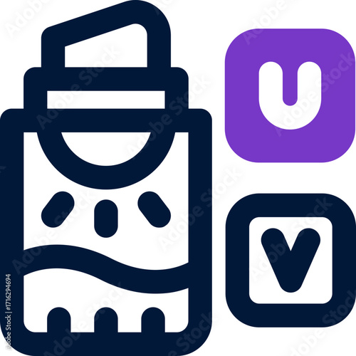 sunscreen duotone icon. Sleek and modern vector icon for websites, mobile apps, marketing materials, and corporate design. Fully scalable and ready to use.