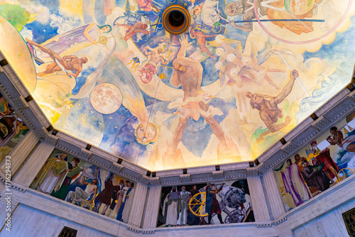 USA, California, Los Angeles, Hollywood, Griffith Observatory inside - museum, arts, technology, telescope