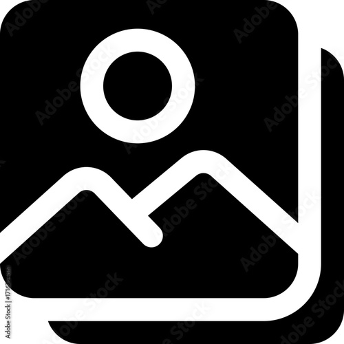 image glyph icon. Strong and solid vector icon for websites, mobile interfaces, presentations, and visual branding. High quality and easy to edit.