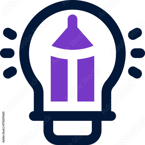 idea duotone icon. Sleek and modern vector icon for websites, mobile apps, marketing materials, and corporate design. Fully scalable and ready to use.