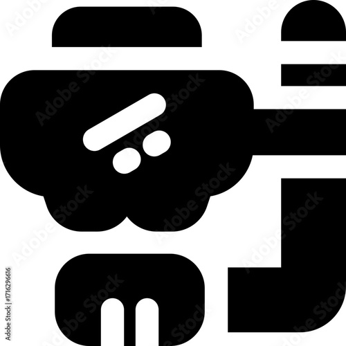 diving mask glyph icon. Strong and solid vector icon for websites, mobile interfaces, presentations, and visual branding. High quality and easy to edit.