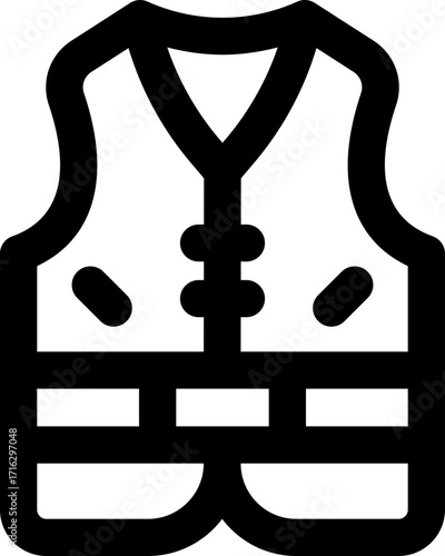 life vest line icon. Clean and minimalist vector icon for websites, mobile apps, presentations, and logos. Fully scalable and customizable for any project.