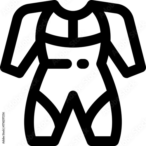 swimsuit line icon. Clean and minimalist vector icon for websites, mobile apps, presentations, and logos. Fully scalable and customizable for any project.