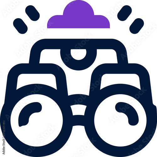 binoculars duotone icon. Sleek and modern vector icon for websites, mobile apps, marketing materials, and corporate design. Fully scalable and ready to use.