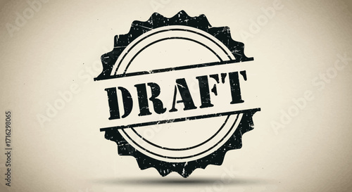 Draft Document Stamp Grunge Design Element