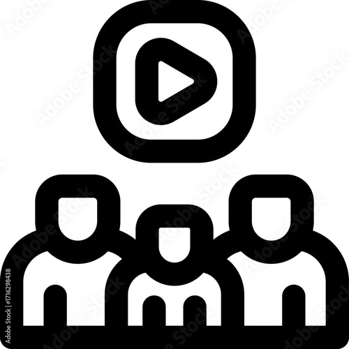 collaboration line icon. Clean and minimalist vector icon for websites, mobile apps, presentations, and logos. Fully scalable and customizable for any project.