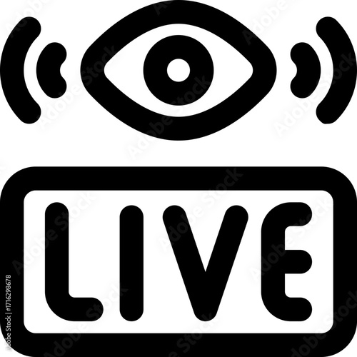 views line icon. Clean and minimalist vector icon for websites, mobile apps, presentations, and logos. Fully scalable and customizable for any project.