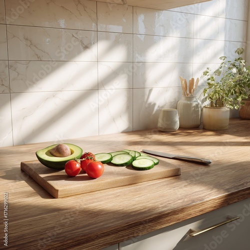 fresh vegetables on kitchen table